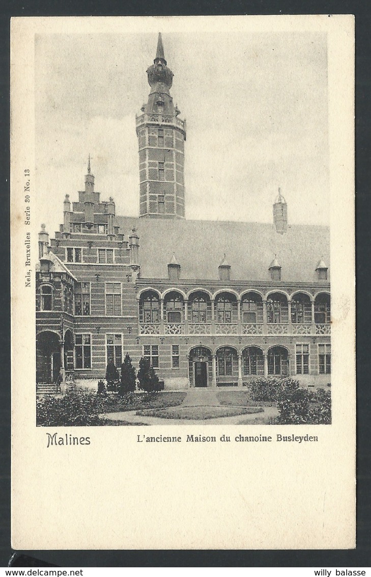 +++ CPA - MALINES - MECHELEN - Ancienne Maison Chanoine Busleyden - Publicité Verso Chocolat Patrons Boul. Bruxelles // - Mechelen