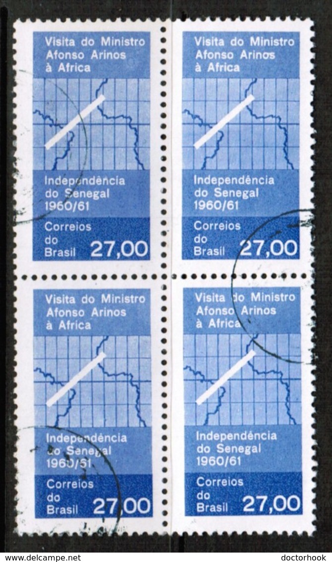 BRAZIL  Scott # 920 VF USED BLOCK Of 4 (Stamp Scan # 486) - Used Stamps