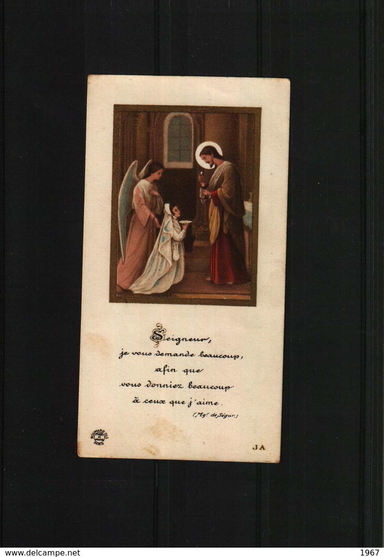 Image Pieuse  Ou Religieuse  - Souvenir Première Communion à GRANDPRE En 1956 - Santini