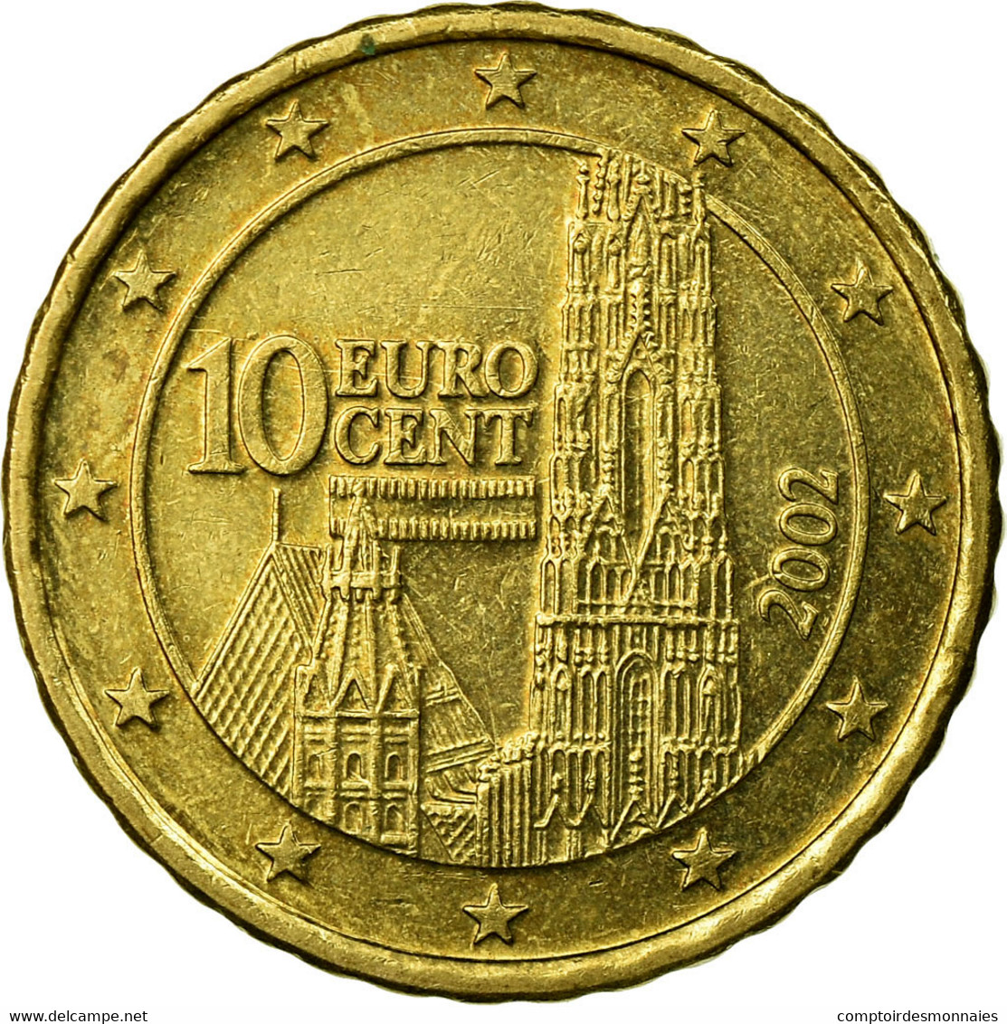 Autriche, 10 Euro Cent, 2002, TTB, Laiton, KM:3085 - Autriche