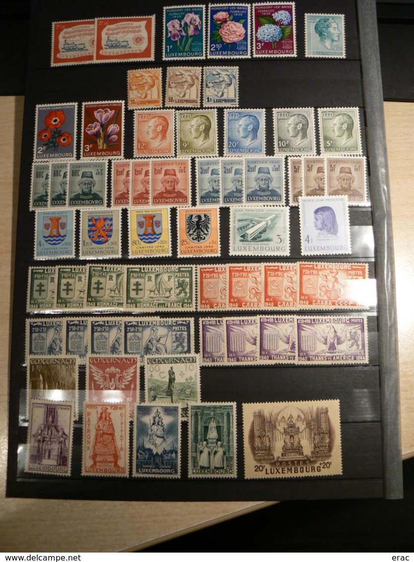 Luxembourg - Petit Stock De Timbres Et Feuillets Neufs ** - Cote +/- 90 - Collections (sans Albums)