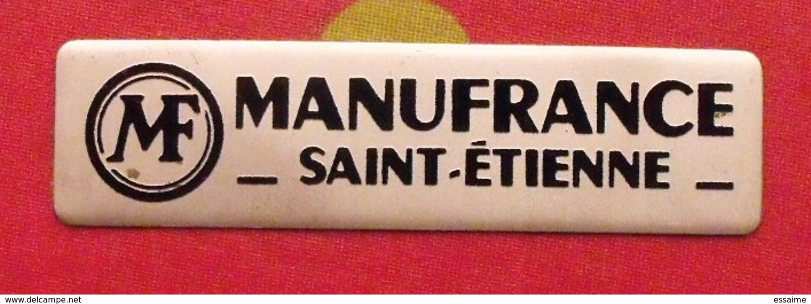 Plaque Métal Publicitaire Manufrance Saint-Etienne. Autocollant. Vers 1970 - Autres & Non Classés