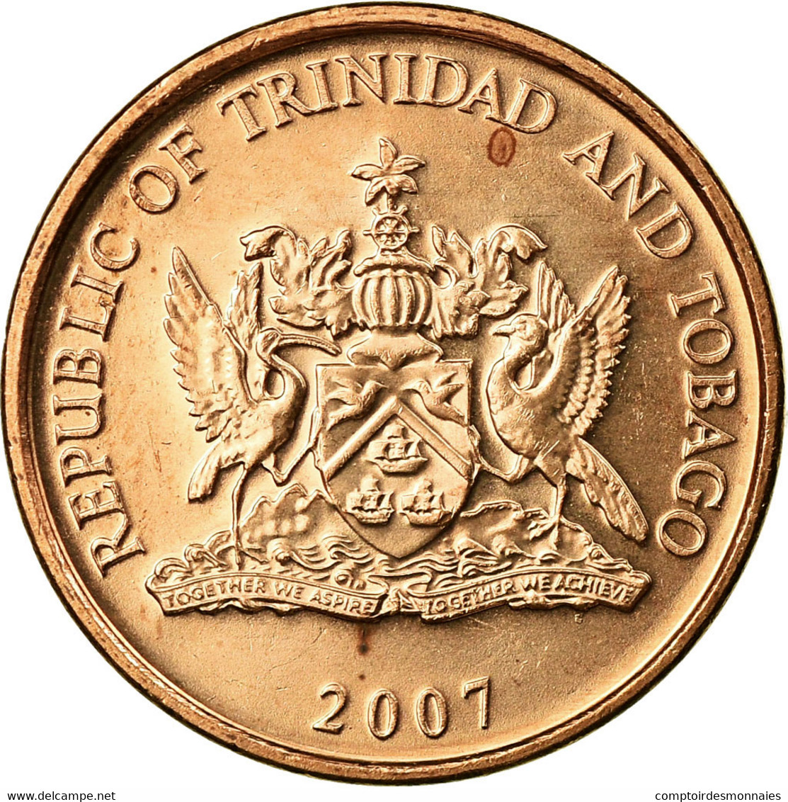 Monnaie, TRINIDAD & TOBAGO, Cent, 2007, Franklin Mint, SUP, Bronze, KM:29 - Trinidad En Tobago