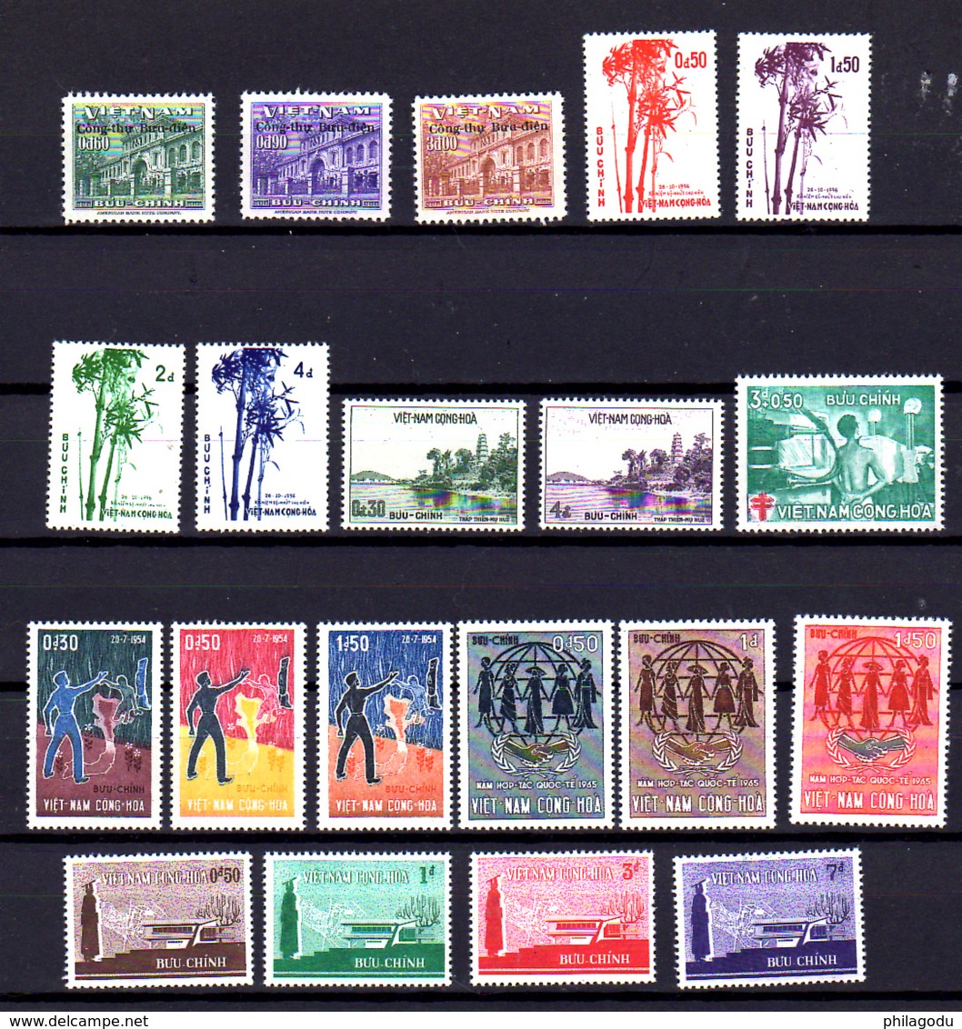 1956-65   Vietnam Du Sud , Séries Neuves Entre 57  Et 272**, Cote 22 € - Viêt-Nam
