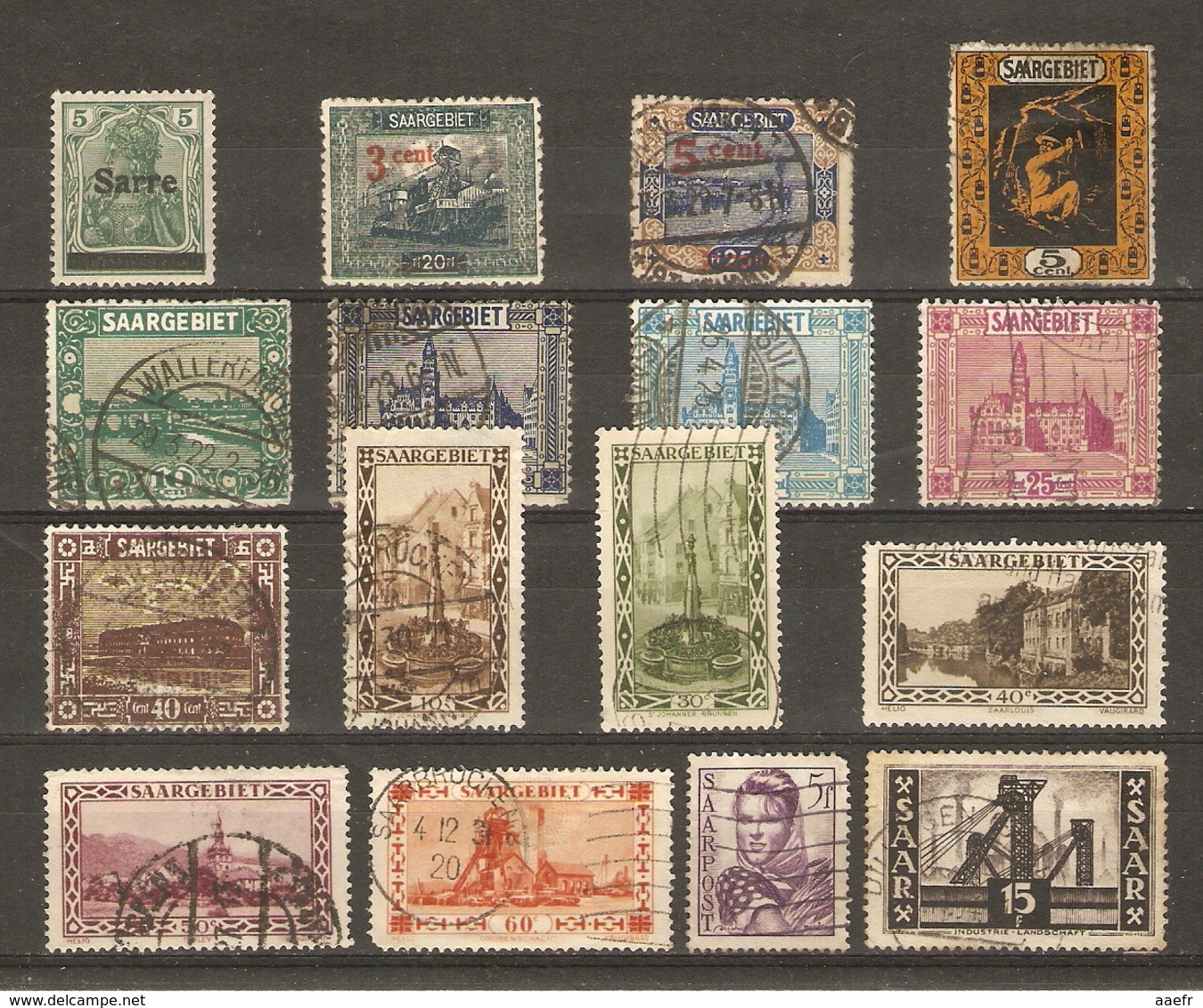 Sarre Saargebiet 1920/52 - Petit Lot De 16° - Vrac (max 999 Timbres)