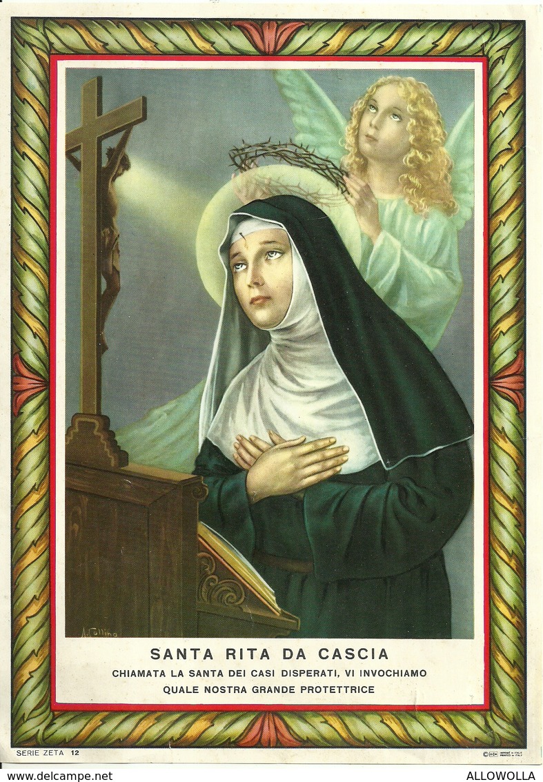 3155 " SANTA RITA DA CASCIA-PREGHIERA A S. RITA "  ORIGINALE - Santini