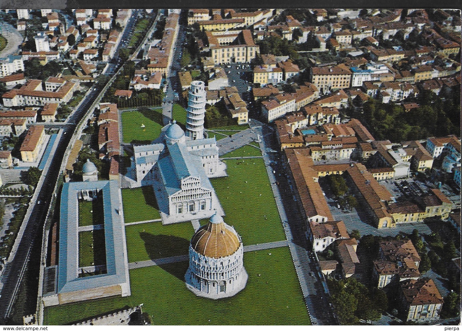 TOSCANA - PISA - VEDUTA AEREA PIAZZA DEI MIRACOLI - VIAGGIATA - Pisa