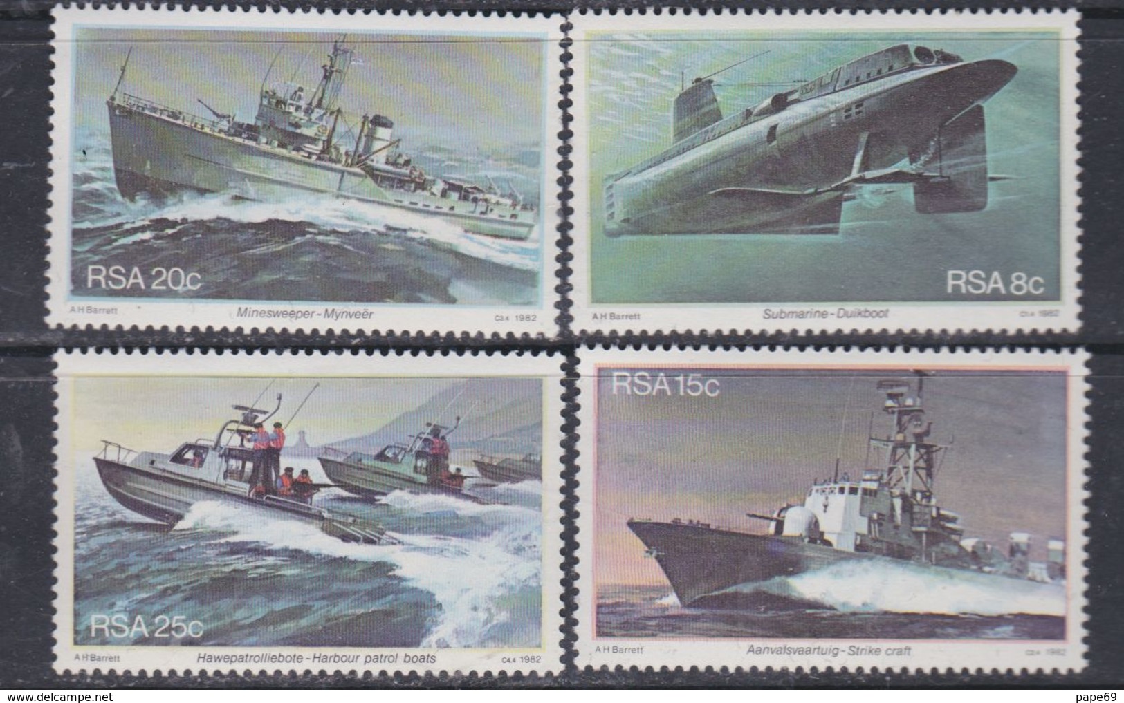 Afrique Du Sud N° 502 / 05 XX  : Base Navale De Simonstown, Les 4 Valeurs Sans Charnière, TB - Nuovi