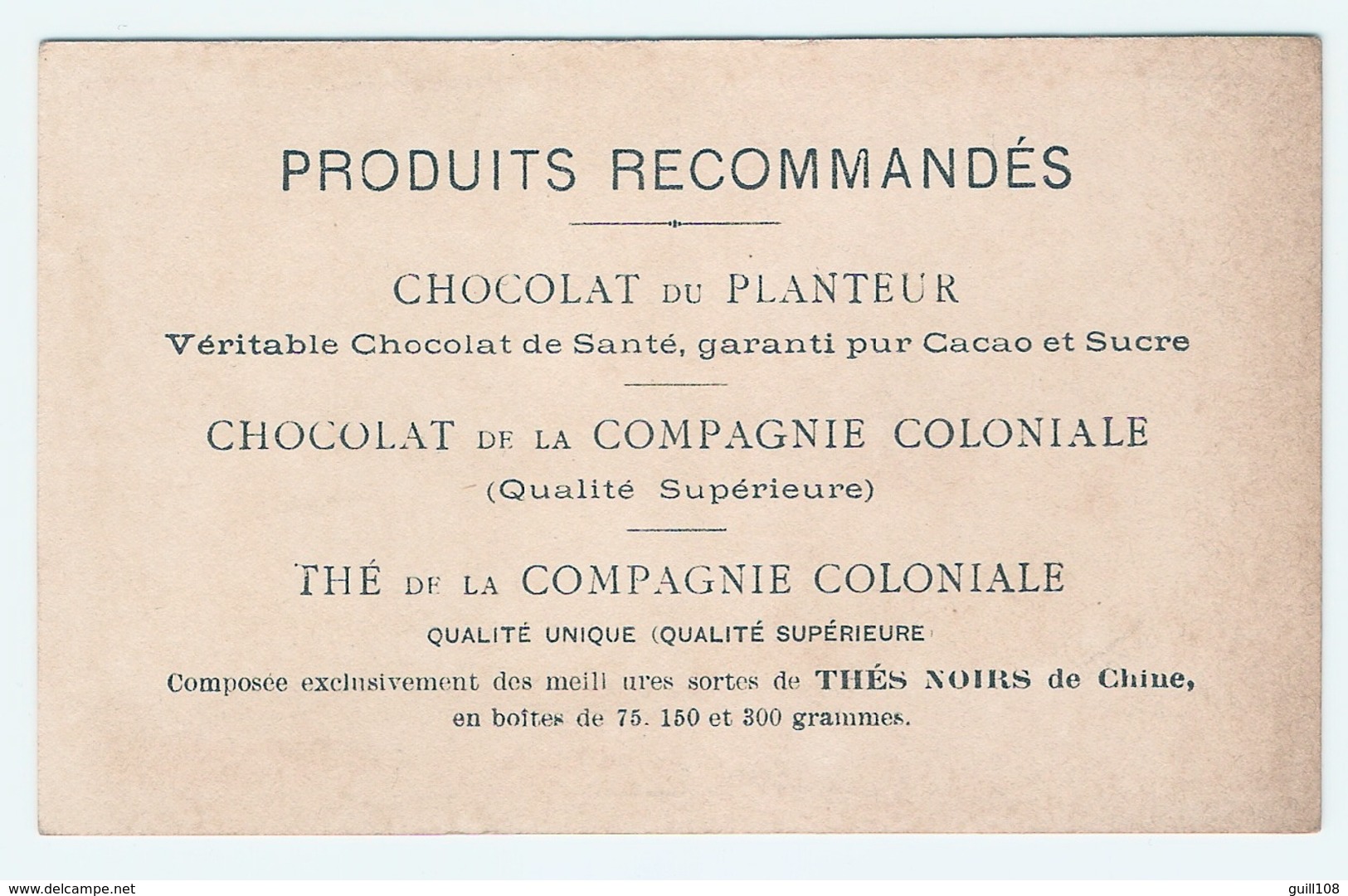 Chromo Chocolat Du Planteur Jouets Anciens Jouet Soldats Bois Soldat Armée Jeu Vintage Toy Victorian Trade Card A3-18 - Sonstige & Ohne Zuordnung