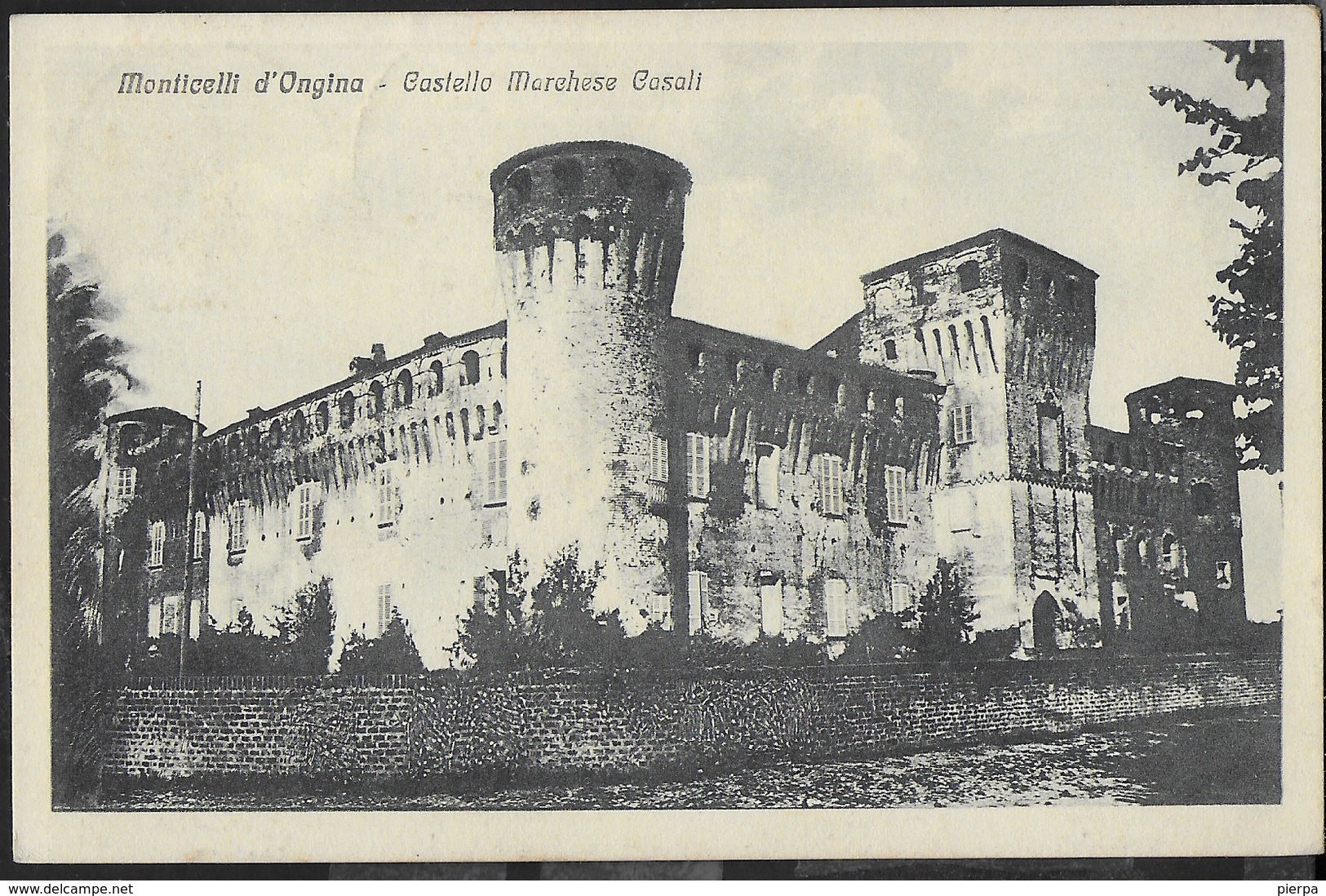 CASTELLO MARCHESE CASALI - MONTICELLI D'ONGINA - FORMATO PICCOLO - VIAGGIATA DA MONTICELLI D'ONGINA 14.10.1927 - Kastelen