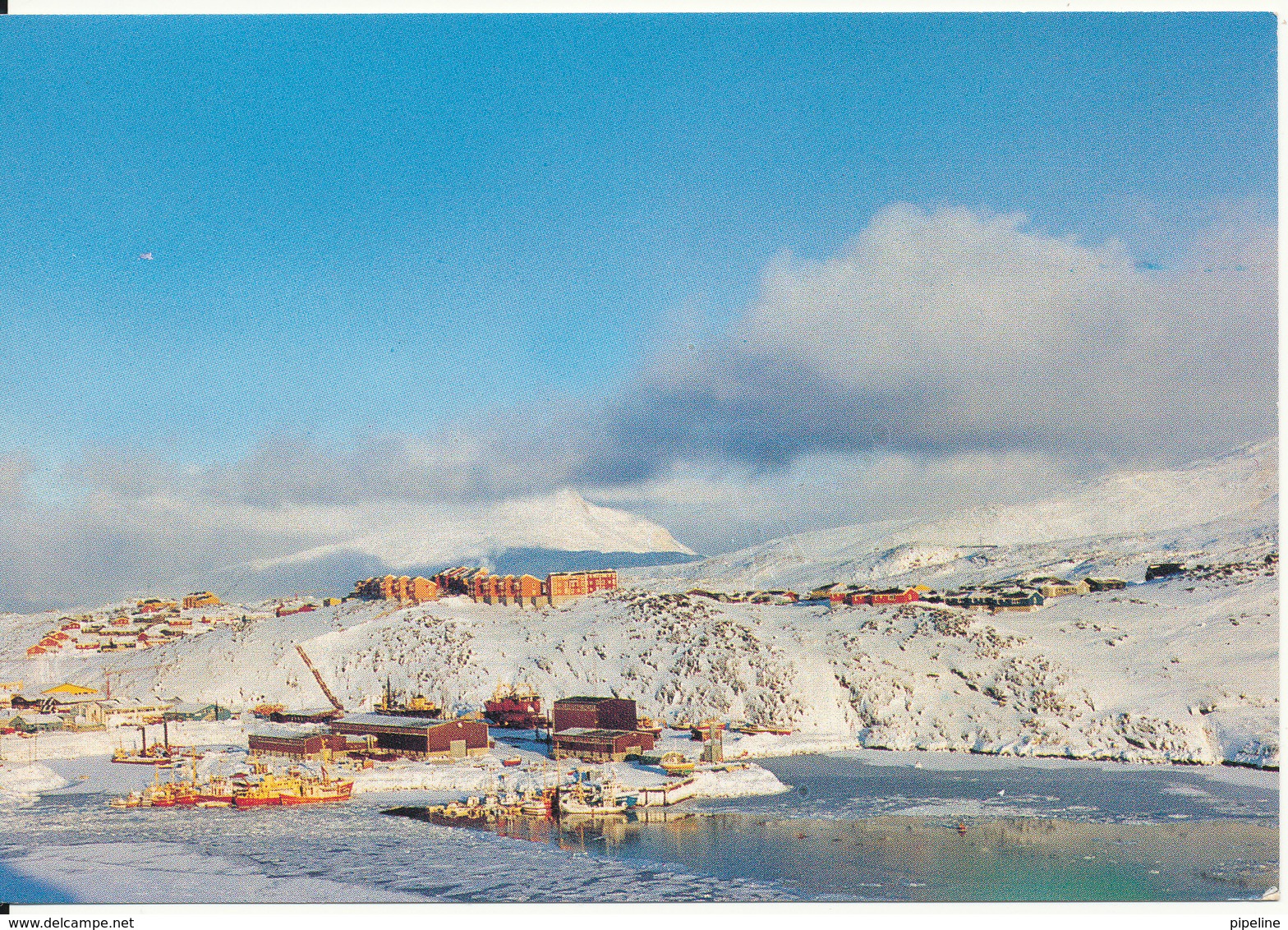 Greenland Postcard Sent To Denmark Kangerlussuaq 19-3-1993 (Nordhavnen Nuuk) - Greenland