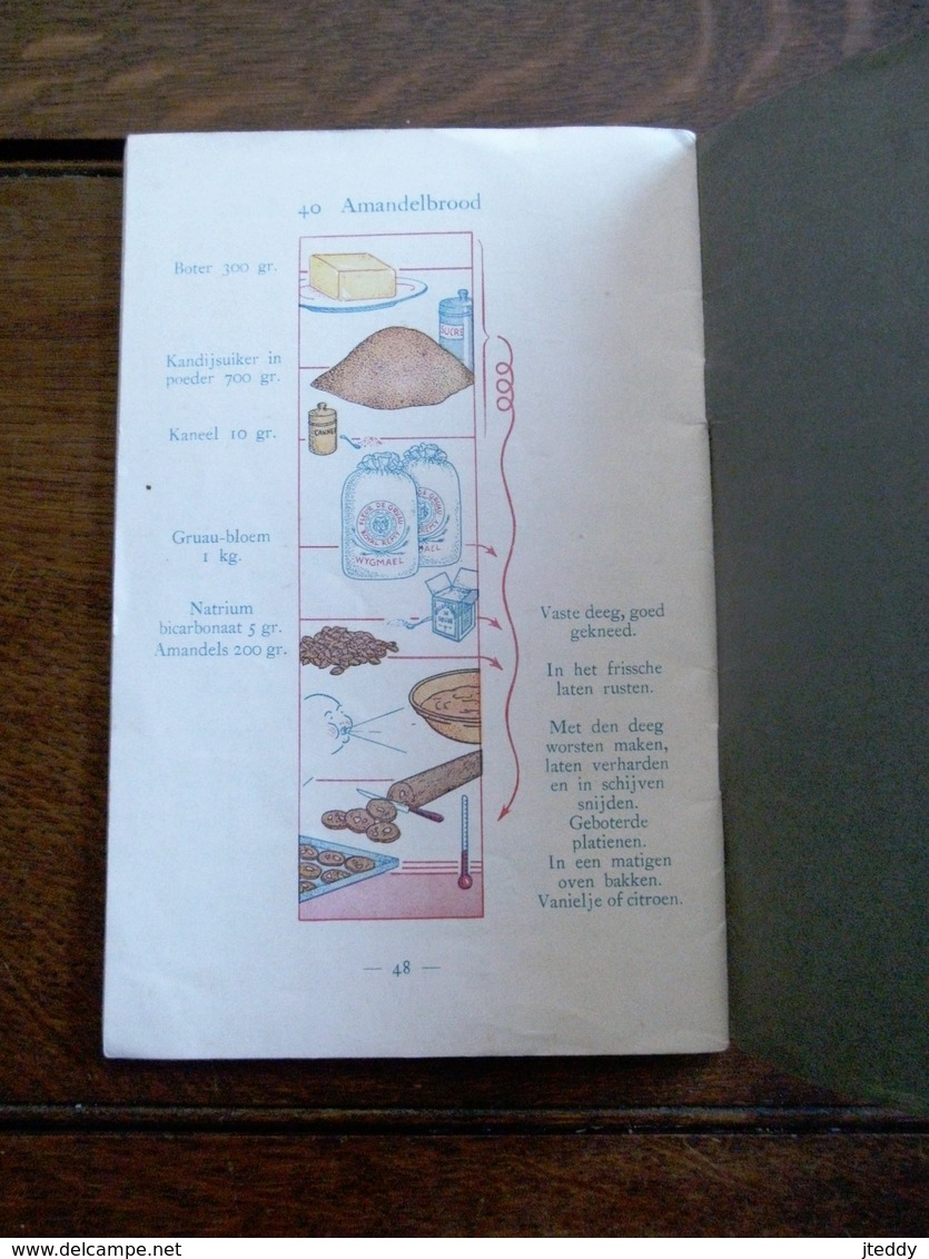 Oud Boek 40 RECEPTEN  VOOR  PASTEIGEBAK  Rond 1935 REMY   WYGMAEL - Recettes (cuisine)