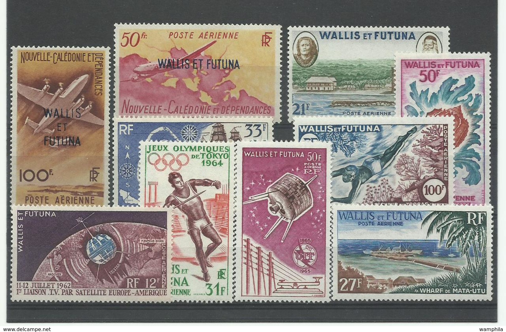 Wallis, Lot De Poste Aérienne ** Cote YT 360€ 4 Plaquettes - Neufs