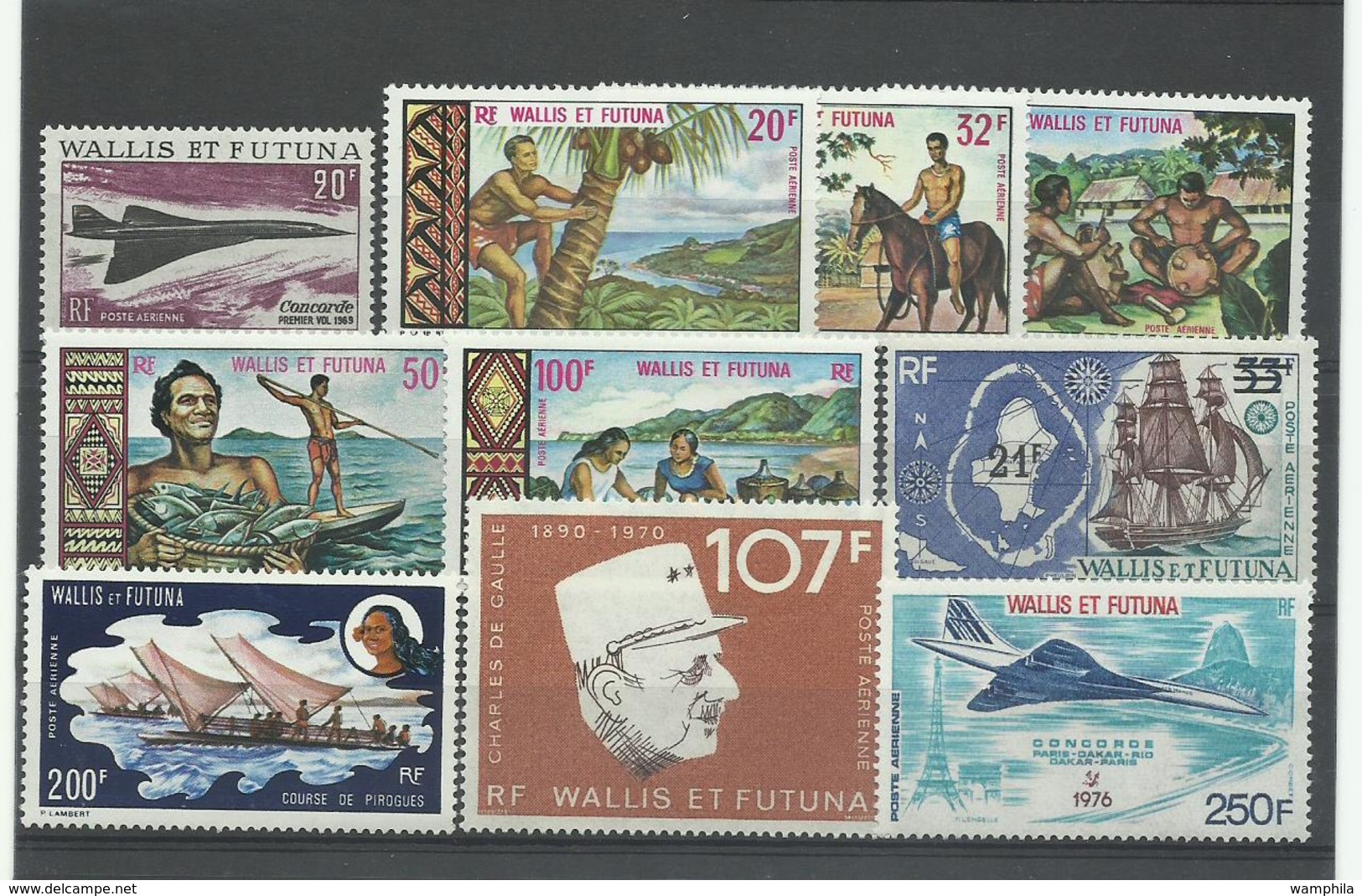 Wallis, Lot De Poste Aérienne ** Cote YT 360€ 4 Plaquettes - Unused Stamps