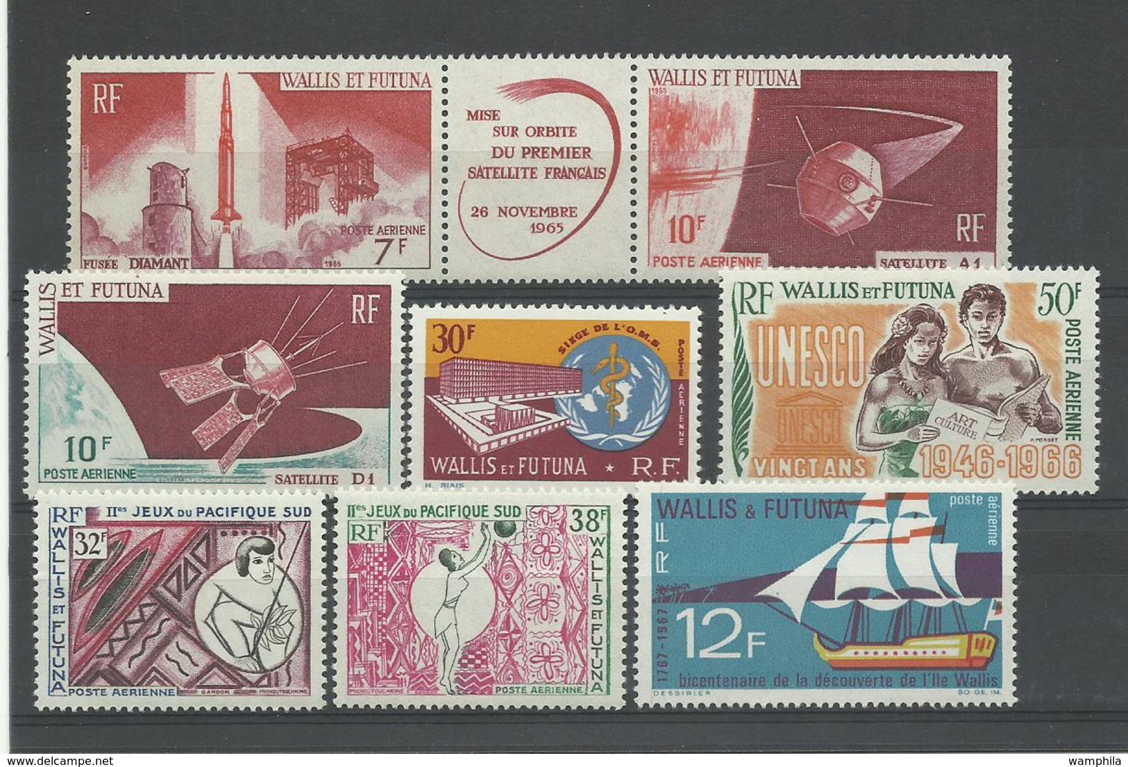 Wallis, Lot De Poste Aérienne ** Cote YT 360€ 4 Plaquettes - Unused Stamps