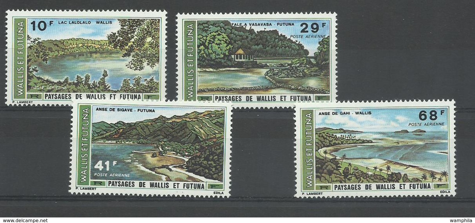 Wallis, Lot De Poste Aérienne ** Cote YT 360€ 4 Plaquettes - Neufs