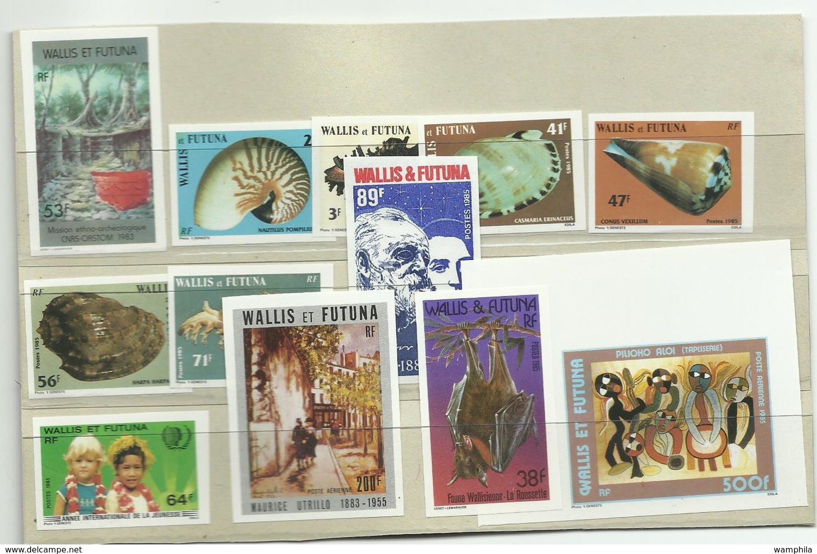 Wallis, Lot De Timbres Poste Et P.A. ** Non Dentelés, Cote YT 254€ - Imperforates, Proofs & Errors