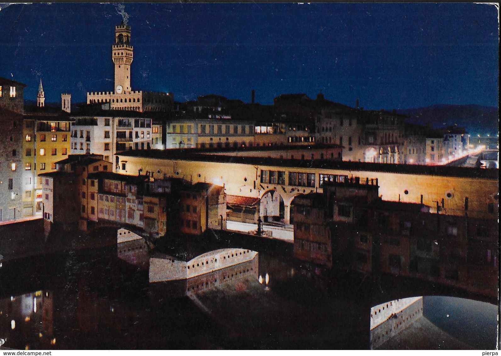 TOSCANA - FIRENZE - NOTTURNO PONTE VECCHIO - VIAGGIATA - Firenze