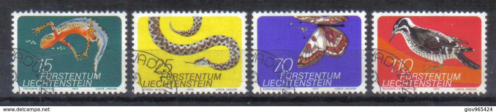 LIECHTENSTEIN  Us  1974    MI 609-12    Annullo 1°giorno !     Vedi  Foto ! - Used Stamps