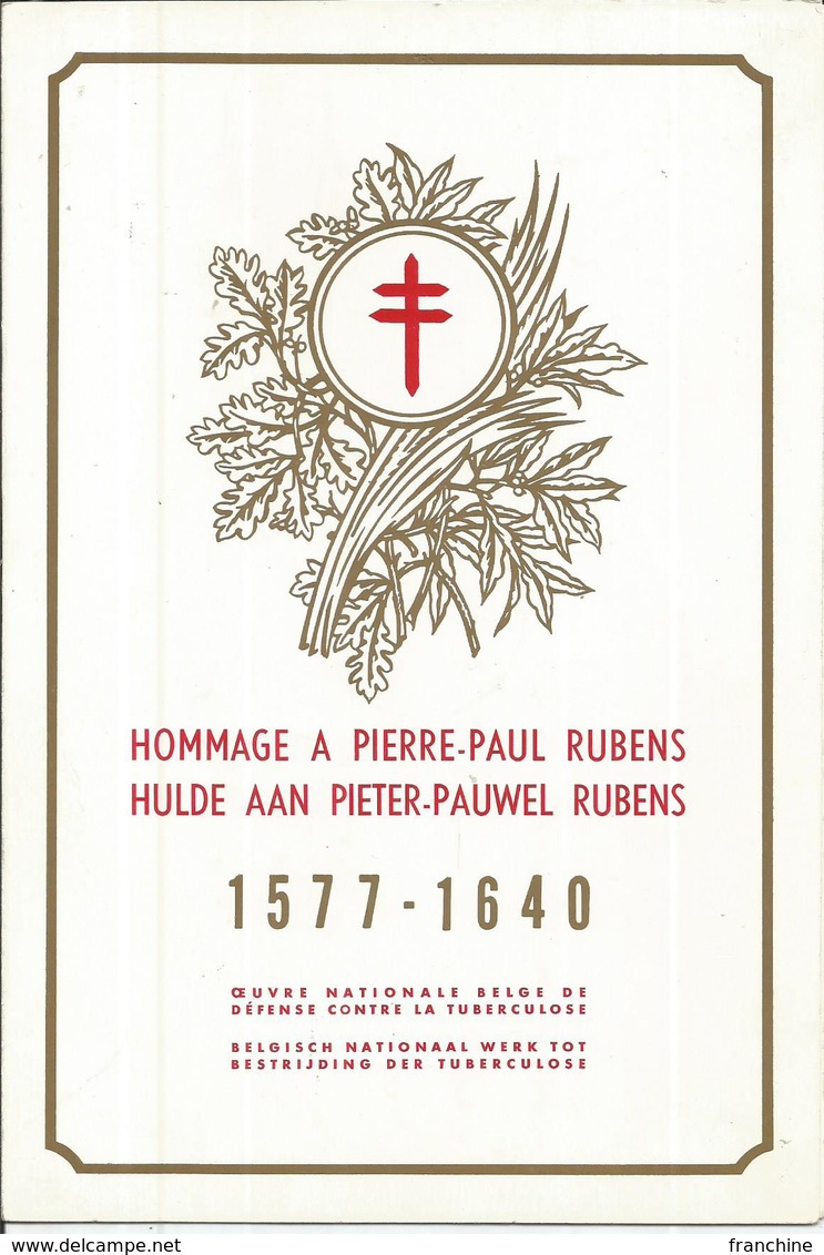 1963 - COB 1272 à 1277 Sur Feuillet Souvenir RUBENS  ATTENTION POUR ENVOI : FORMAT > NORMAL - Cartas & Documentos