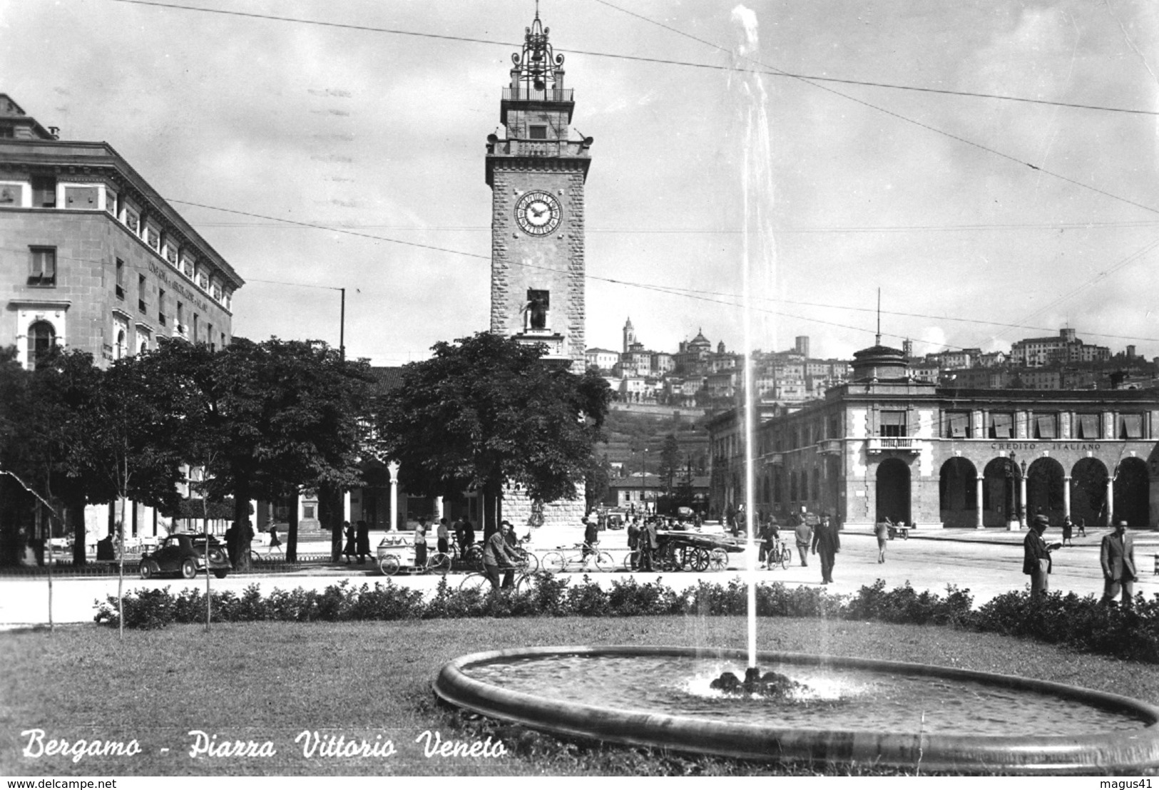 BERGAMO - PIAZZA VITTORIO VENETO - FINE ANNI 40 - Bergamo