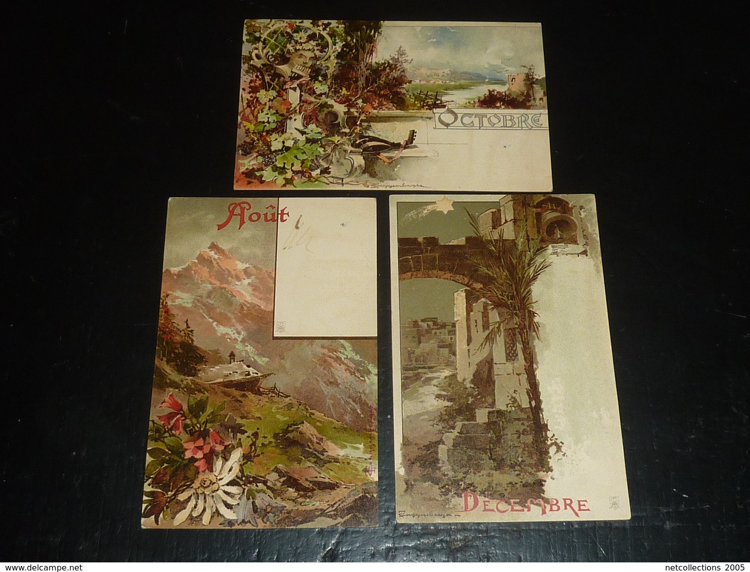 LOT DE 7 CARTES POSTALES FANTAISIES - MOIS DE L'ANNEE MARS ... ILLUSTRATEUR GUGGENBERGER (AF) - Guggenberger, T.