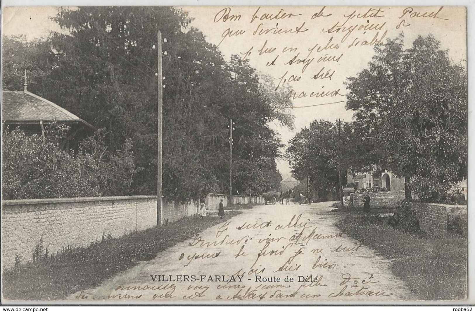 Rare CPA - Villers Farlay - Route De Dôle  - - Villers Farlay