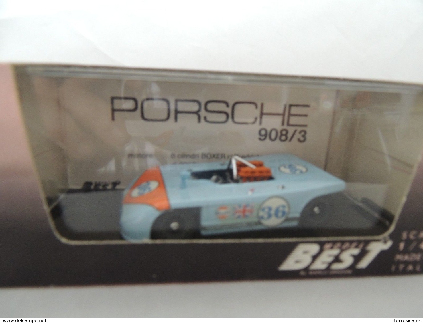 PORSCHE 908/3 NR. 36 TARGA FLORIO 1970 BEST 9034 NUOVA IN BOX - Best Model