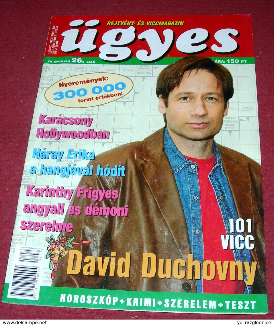 David Duchovny ÜGYES Hungarian Crosswords 2008 VERY RARE - Magazines