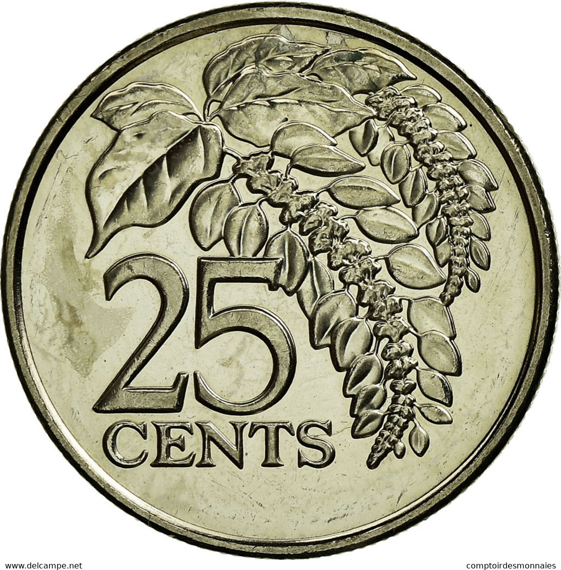 Monnaie, TRINIDAD & TOBAGO, 25 Cents, 2007, Franklin Mint, SUP, Copper-nickel - Trinité & Tobago