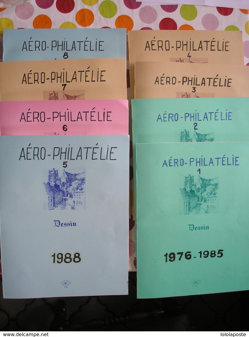 Collection en 8 cahiers de 281 documents d'aéro-philatélie de 1976/89 - 1er vols, doc. exceptionnels + divers..14 photos