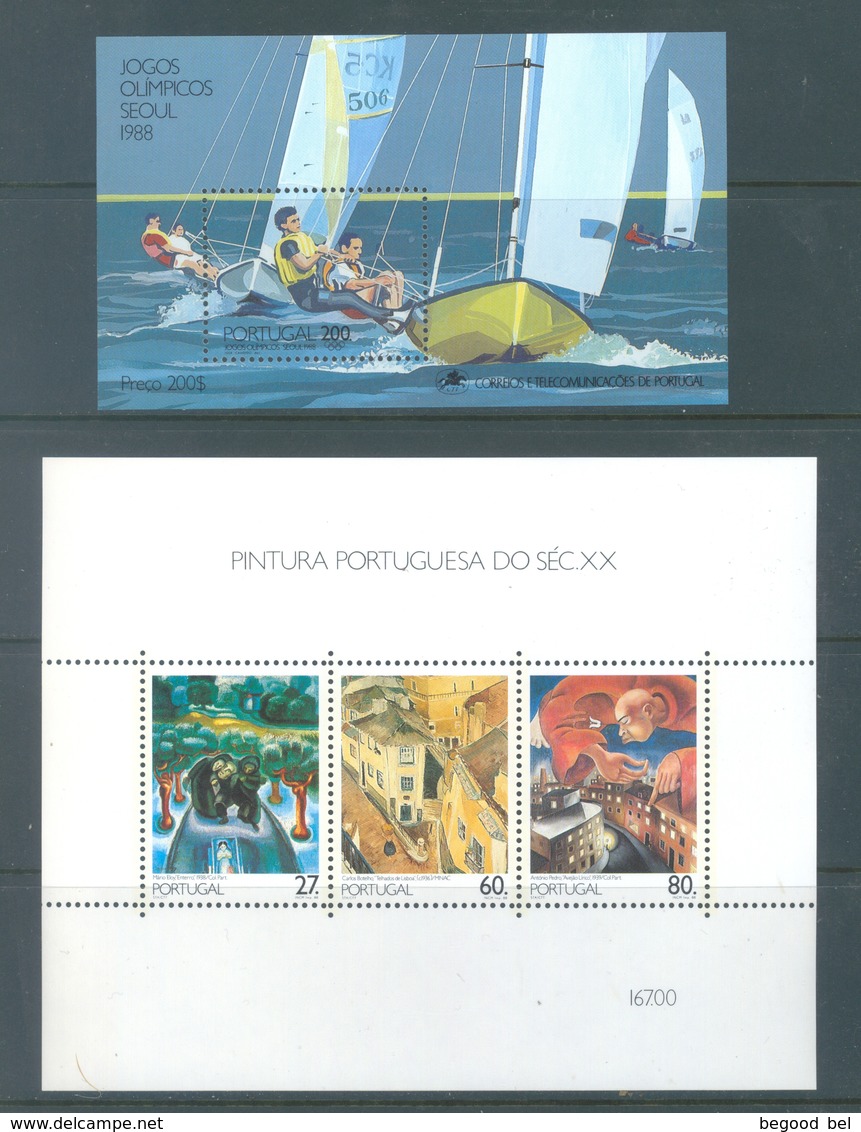 PORTUGAL - 1988 - MNH/*** LUXE - YEAR COMPLETE - Mi 1739-1771 BLOCK 57-62 Yv 1716-1749 - BLOC 58-63 - Lot 19422 - Années Complètes