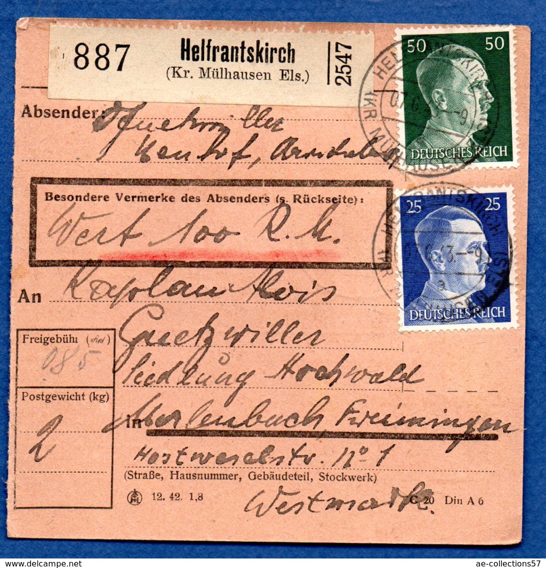 Colis Postal /  Départ Helfrantskirch / 7-6-43 - Lettres & Documents