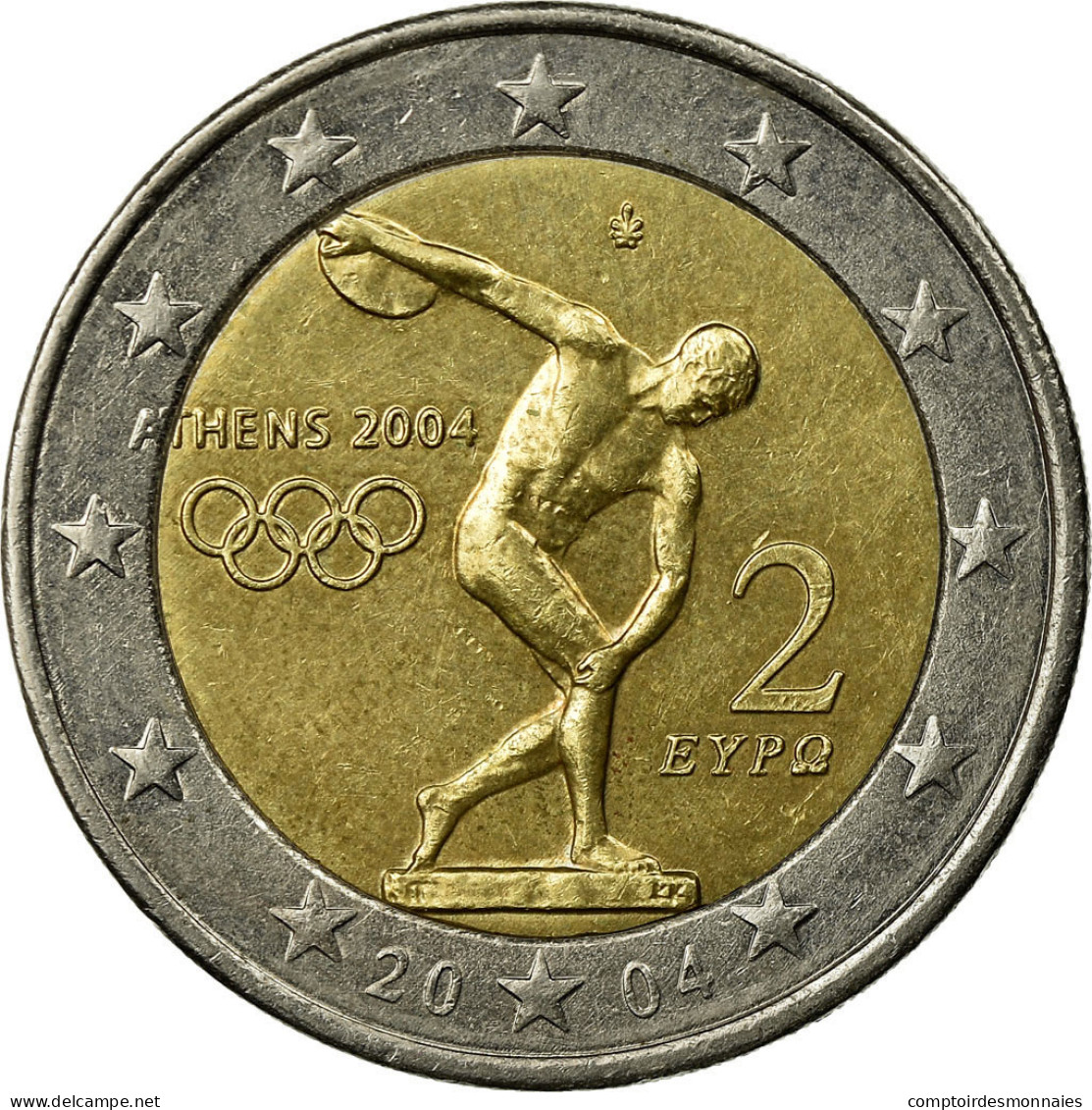 Grèce, 2 Euro, 2004, TTB, Bi-Metallic, KM:209 - Grèce