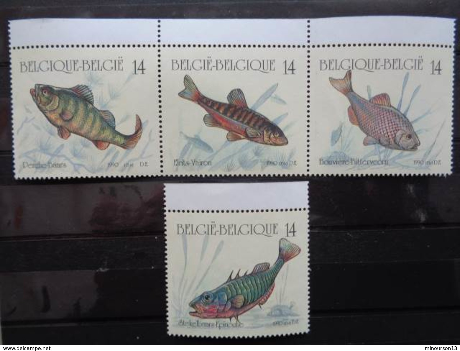 BELGIQUE 1990 N° 2383 à 2386  ** - POISSONS - Unused Stamps