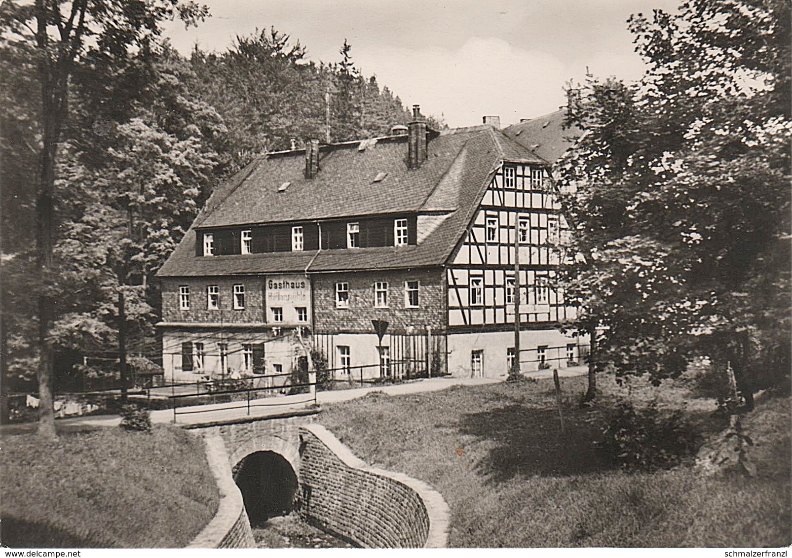 AK Wolkenstein Gasthaus Hüttenmühle A Warmbad Gehringswalde Hilmersdorf Wiesenbad Marienberg Annaberg Erzgebirge DDR - Wolkenstein