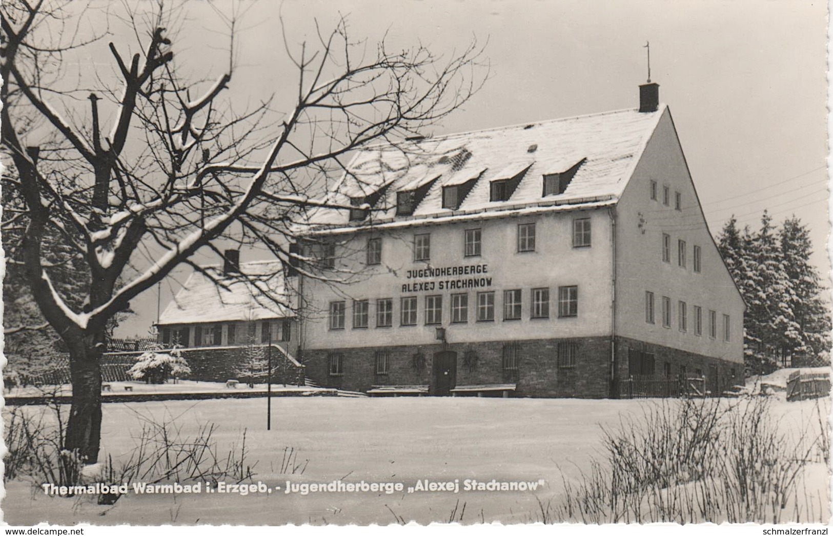 AK Warmbad Jugendherberge Alexej Stachanow A Wolkenstein Gehringswalde Wiesenbad Marienberg Annaberg Erzgebirge DDR - Wolkenstein