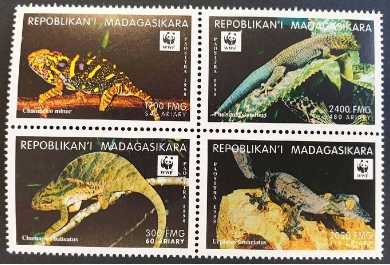 # Madagascar 1999**Mi.2313-16  WWF , Reptiles , MNH [10;73] - Sonstige & Ohne Zuordnung