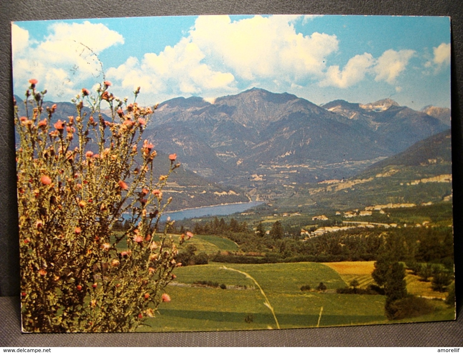 (FG.O20) COREDO - PANORAMA DALL'ALTOPIANO - L'ANAUNIA E IL LAGO DI SANTA GIUSTINA (TRENTO) Viaggiata 1975 - Trento