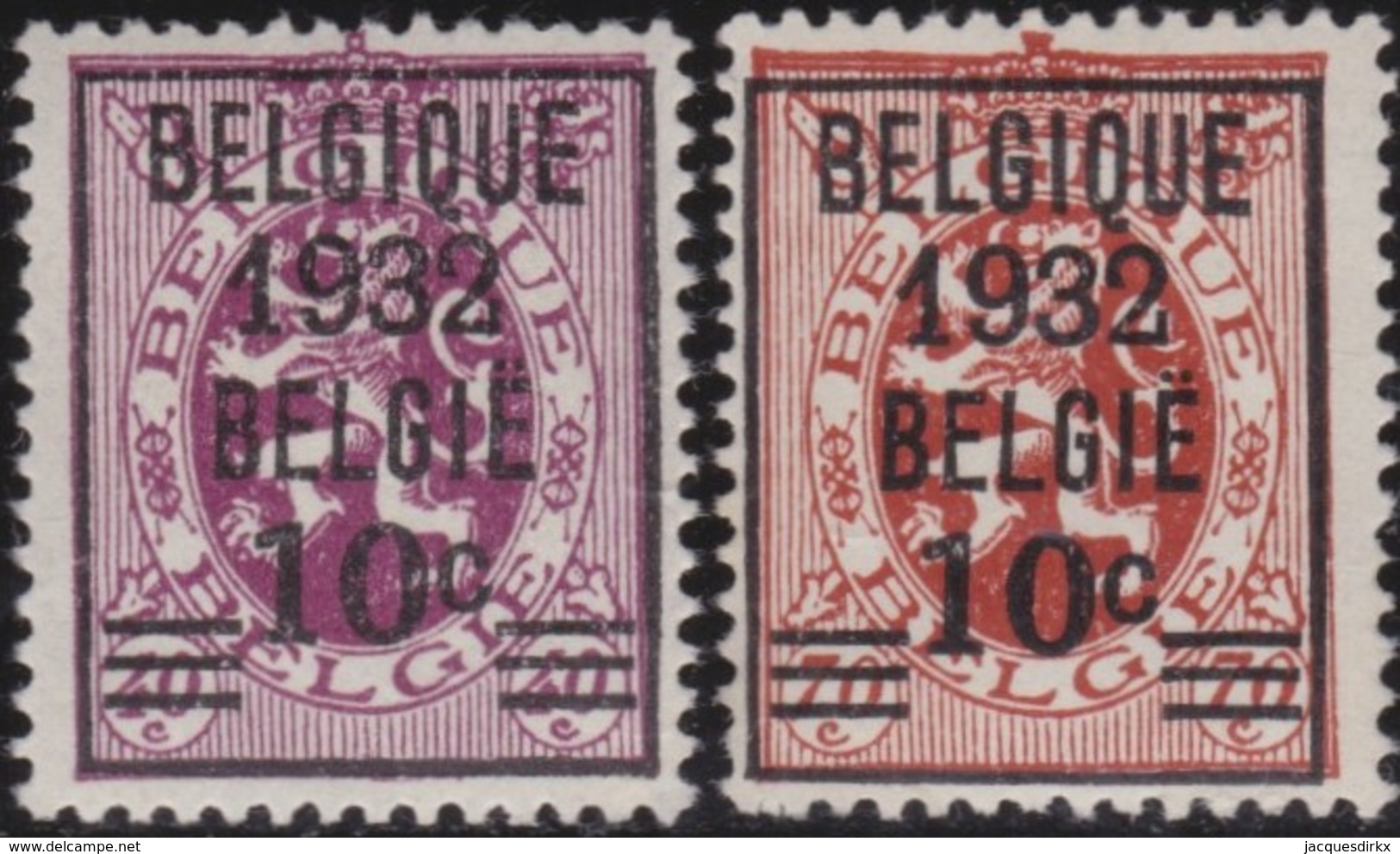 Belgie    .    OBP   .  333/334         .     **   .      Postfris      .  / .   Neuf SANS Charniere - Neufs