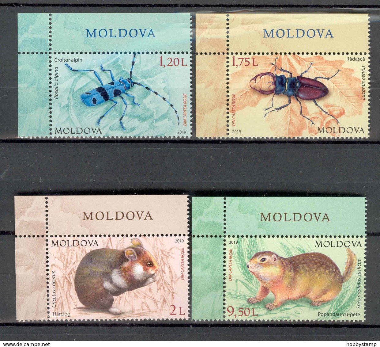 Moldova 2019 Red Book Of Moldova Beetles Insects Rodents Set Of 4v** MNH - Moldavia
