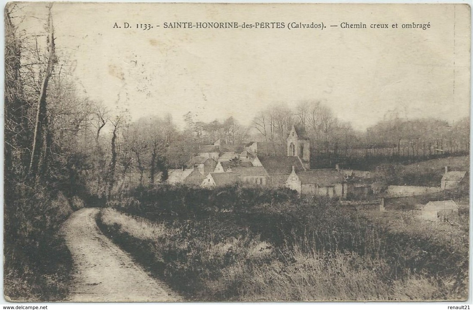 Sainte-Honorine-des-Pertes-Chemin Creux Et Ombragé (Corne D'angle Bas à Droite,voir Scan) (CPA) - Sonstige & Ohne Zuordnung