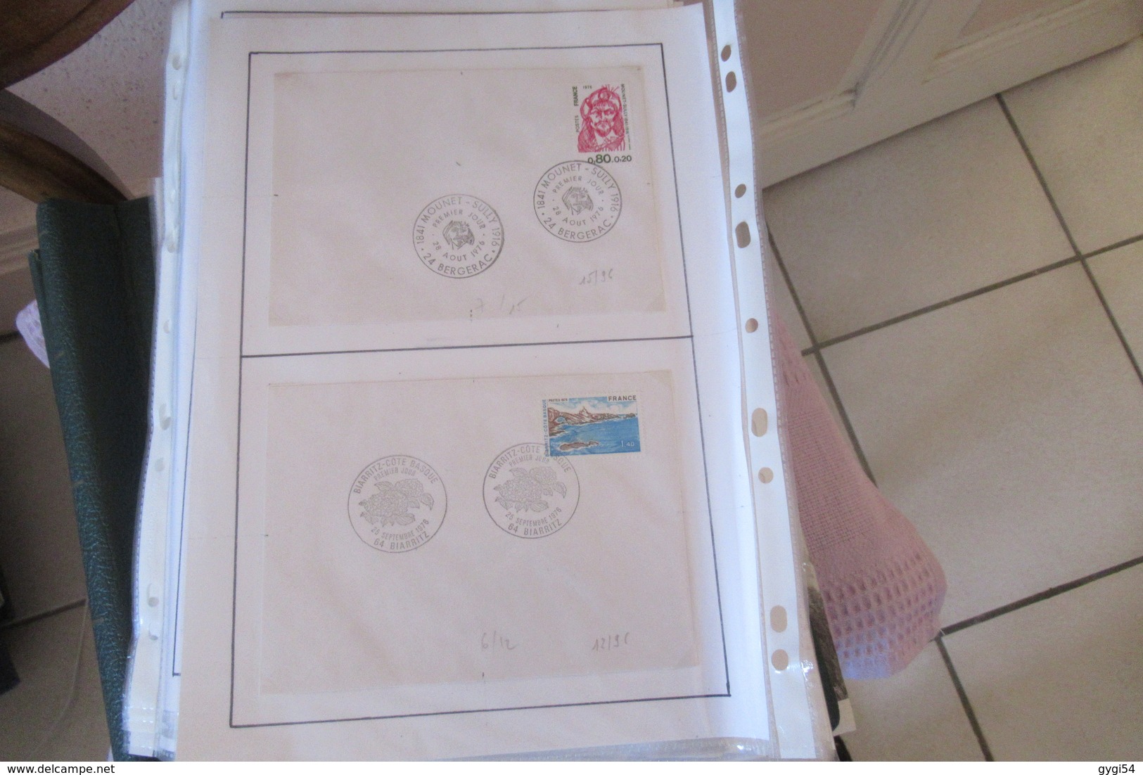 France timbres Oblitérés avec cachet sur lettre  de 1976 - 1982      73  scans