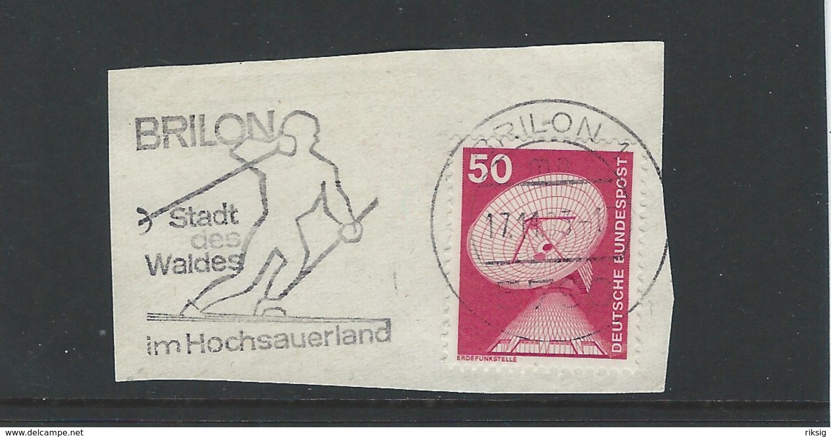 Skiing - Postmark Brilon Germany. T-46 - Skiing