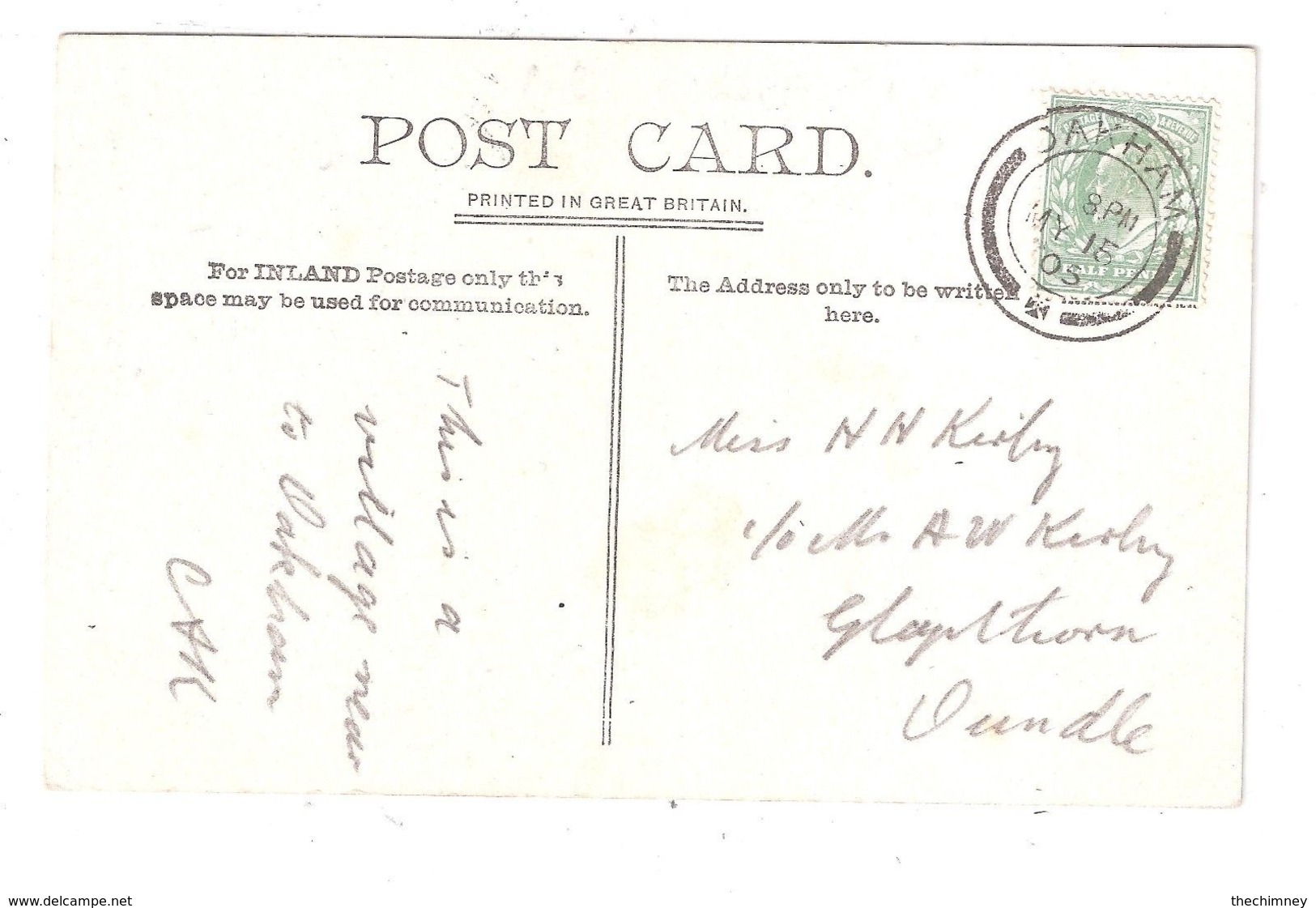 LANGHAM CHURCH Nr OAKHAM & WHISSENDINE RUTLAND OAKHAM POSTMARK 1905 - Rutland