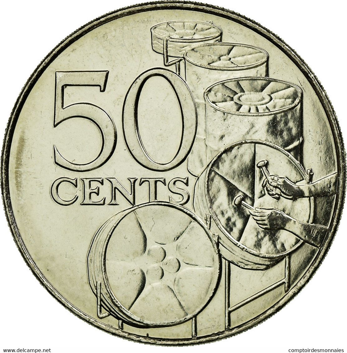 Monnaie, TRINIDAD & TOBAGO, 50 Cents, 2003, Franklin Mint, SUP, Copper-nickel - Trinidad En Tobago