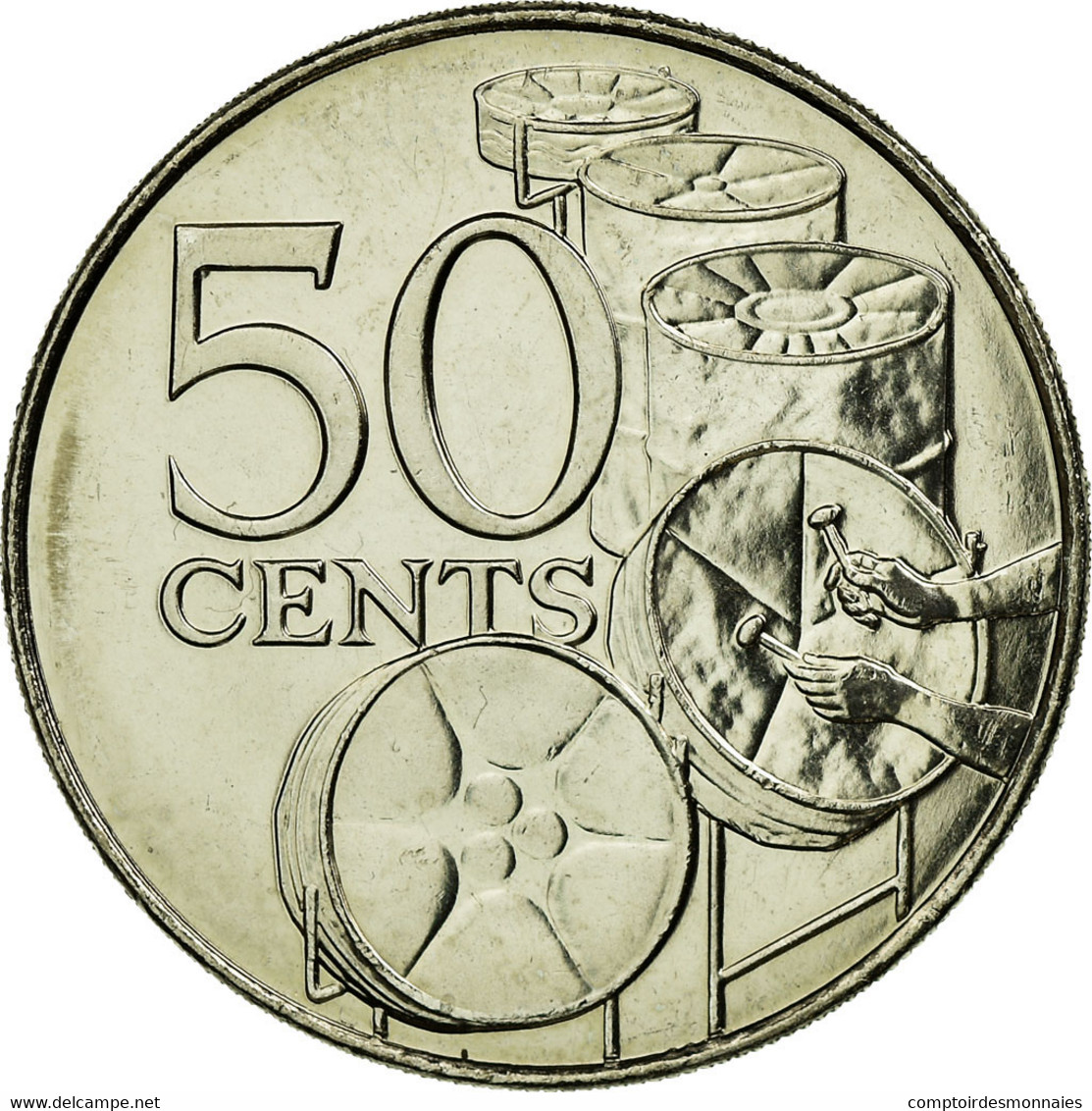 Monnaie, TRINIDAD & TOBAGO, 50 Cents, 2003, Franklin Mint, SUP, Copper-nickel - Trinité & Tobago