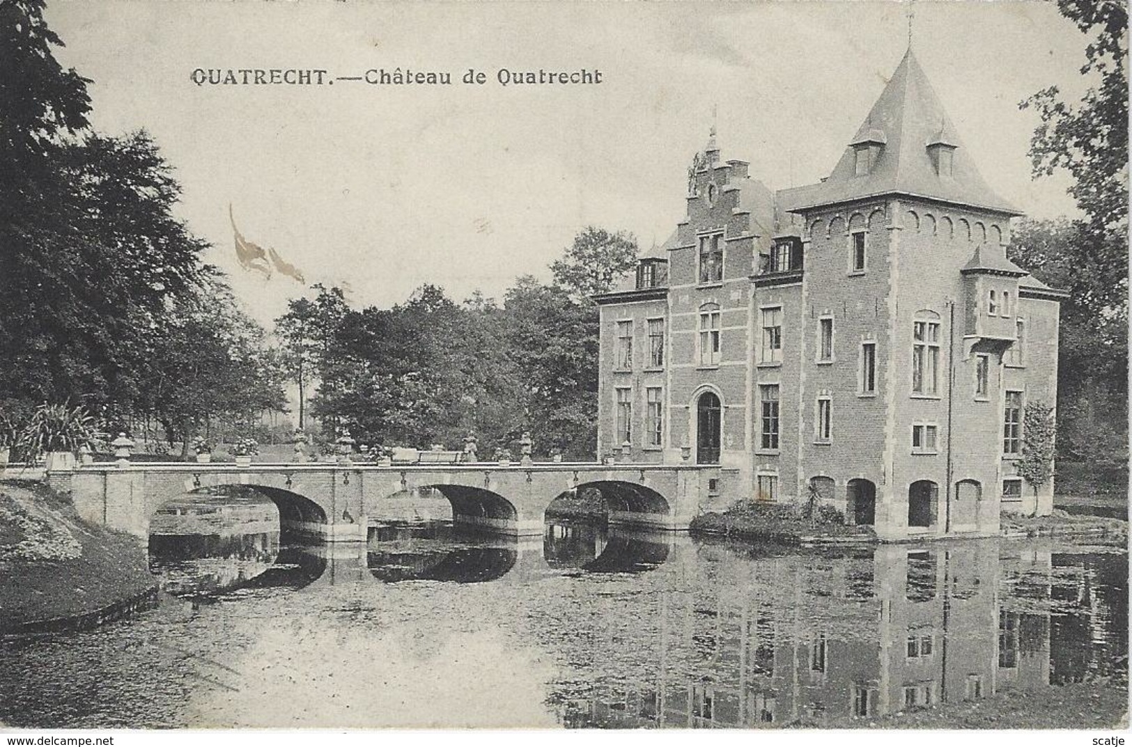 Quatrecht.   -   Château De Quatrecht.   -   1919   Melle   Naar   Antwerpen - Wetteren