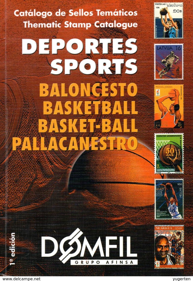 DOMFIL Basketball Thematic Stamp Catalogue (English/Spanish) 1st Edition - Katalog Basket-ball Baloncesto Pallacanestro - Cataloghi Di Case D'aste