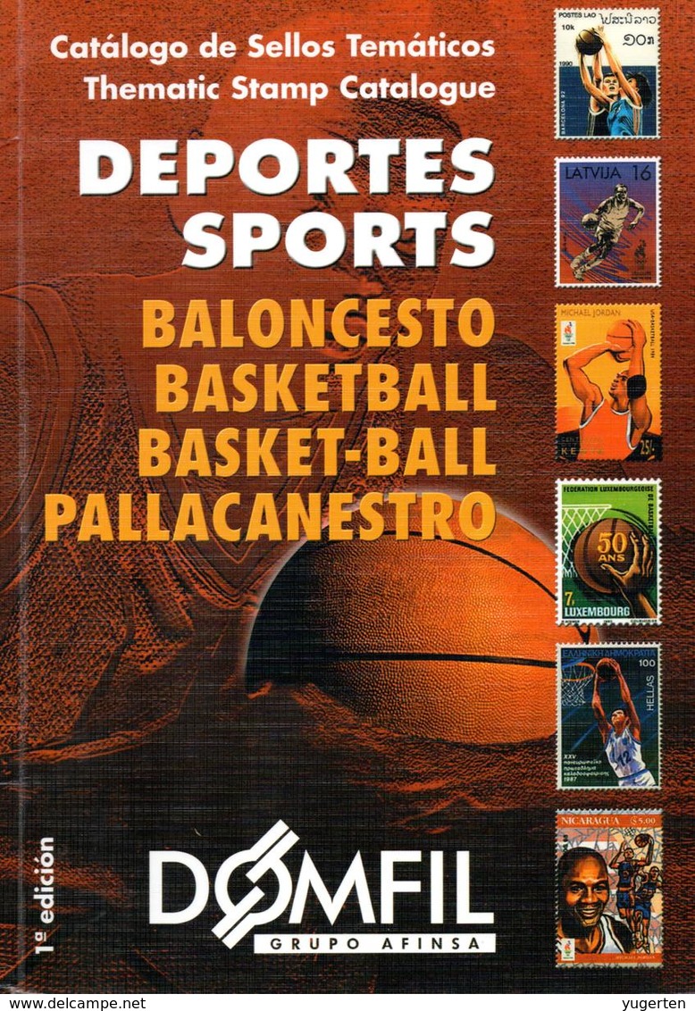 DOMFIL Basketball Thematic Stamp Catalogue (English/Spanish) 1st Edition - Katalog Basket-ball Baloncesto Pallacanestro - Catalogues De Maisons De Vente